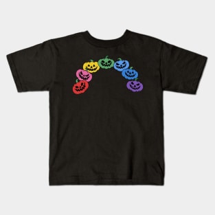 Rainbow Pumpkins Kids T-Shirt